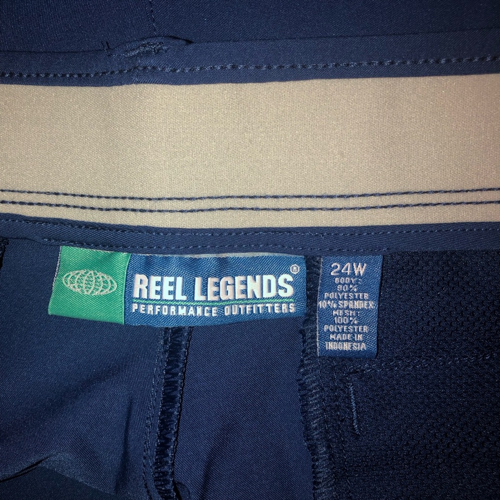 NWT Reel Legends Navy Flat Front Shorts Size 24W - Picture 7 of 7